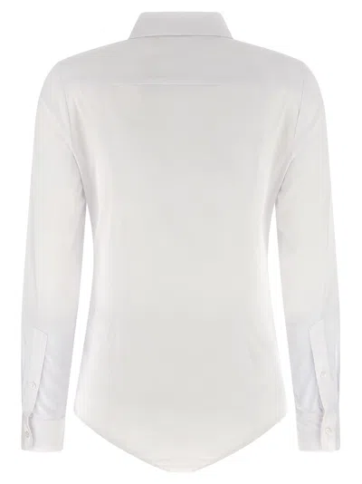 Coperni Bodysuit Collar Pointed Long Sleeves In White