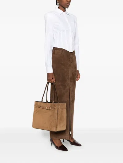 Tom Ford Audrey Medium Tote Bag In Brown
