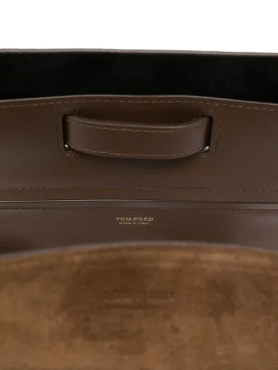 Tom Ford Audrey Medium Tote Bag In Brown