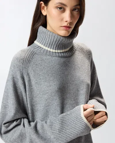 Pinko Short Wool And Cashmere Dress In Gray