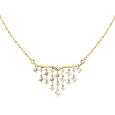 Diamond2deal 14k Yellow Gold 3 Ct Radiant Cut Lab Grown Diamond Pendant Necklace 18" Chain Vvs-vs