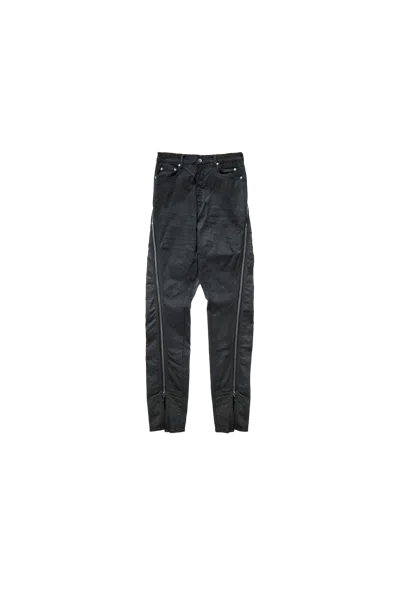Rick Owens Drkshdw Bolan Banana Jeans With Zips Black In Black