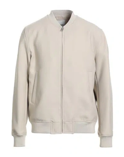 Sandro Man Jacket Beige Size Xl Polyester, Virgin Wool In Neutral