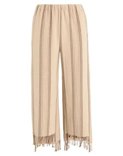 By Malene Birger Woman Pants Beige Size 12 Cotton, Polyester In Neutral