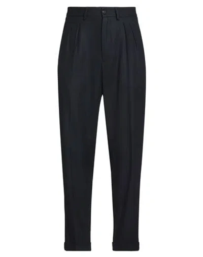 Boglioli Man Pants Midnight Blue Size 34 Virgin Wool, Polyamide, Acrylic, Cashmere In Black