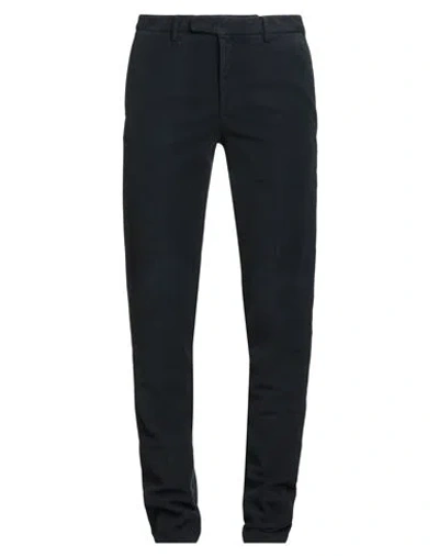 Boglioli Man Pants Midnight Blue Size 38 Cotton, Elastane In Black