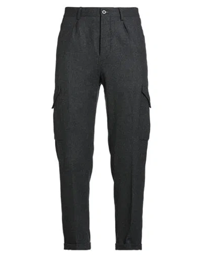 Boglioli Man Pants Charcoal Size 38 Virgin Wool, Polyamide, Acrylic, Cashmere, Textile Fibers In Black