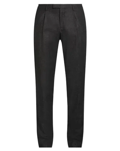 Boglioli Man Pants Dark Brown Size 38 Virgin Wool, Polyamide, Acrylic, Cashmere, Elastane In Black
