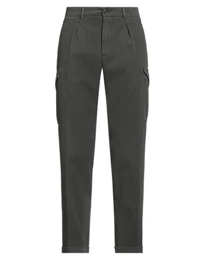 Boglioli Man Pants Charcoal Size 40 Cotton, Elastane In Green