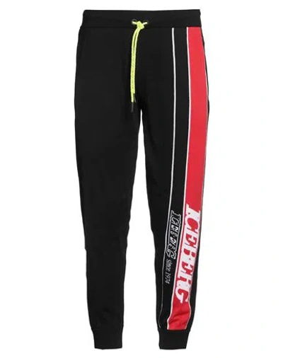 Iceberg Man Pants Midnight Blue Size 3xl Cotton In Black