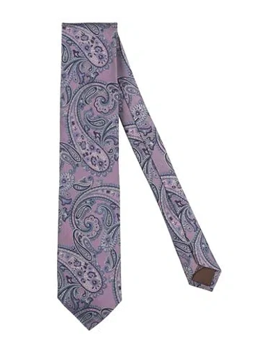 Canali Man Ties & Bow Ties Lilac Size - Silk In Multi