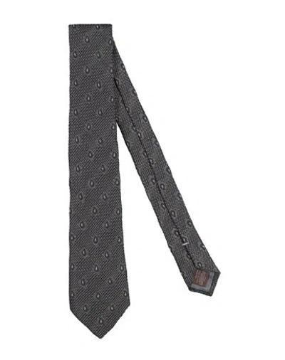 Canali Man Ties & Bow Ties Midnight Blue Size - Silk In Gray