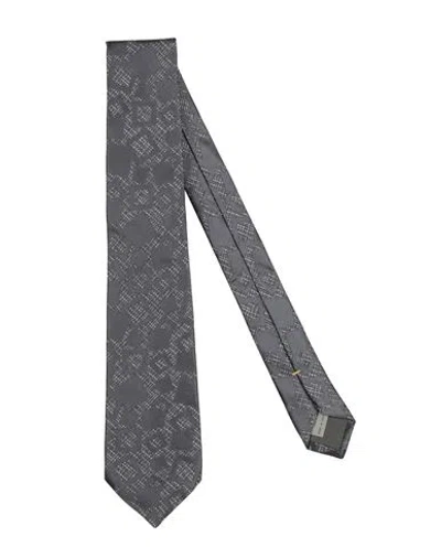 Canali Man Ties & Bow Ties Charcoal Size - Silk In Black