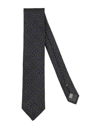 Canali Man Ties & Bow Ties Navy Size - Silk In Black