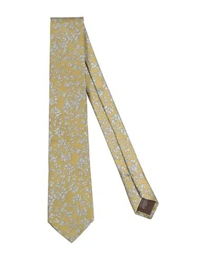Canali Man Ties & Bow Ties Mustard Size - Silk In Gold