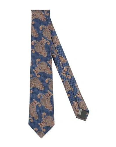Canali Man Ties & Bow Ties Blue Size - Silk In Multi