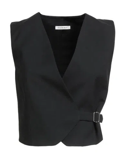 By Malene Birger Woman Tailored Vest Black Size 4 Recycled Polyester, Viscose, Elastane In Black