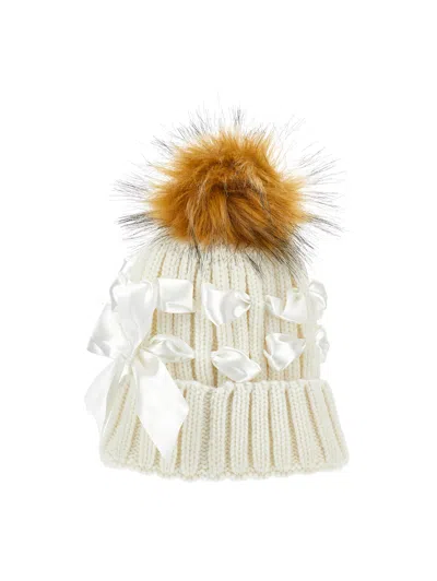 Monnalisa Hat With Bows In White