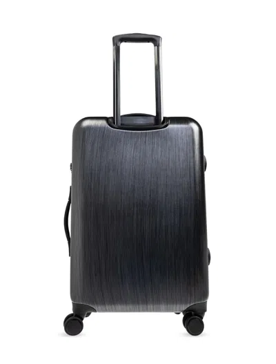 Emporio Armani Debossed-monogram Four Wheel Suitcase In Gray
