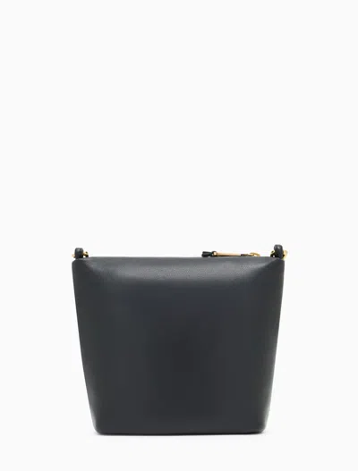 Emporio Armani Leather Small Hobo Bag With Chain In Black