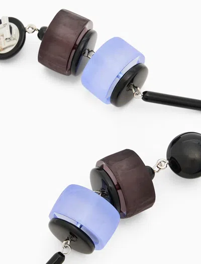 Emporio Armani Oversized Pendant Earrings With Geometric Elements In Multi