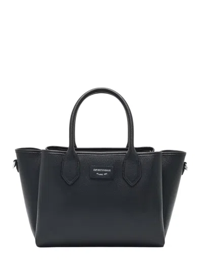 Emporio Armani Medium Tote Bag In Black