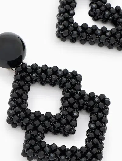 Emporio Armani Pendant Earrings With Faceted Micro Spheres In Black