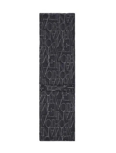 Emporio Armani Scarfs In Black