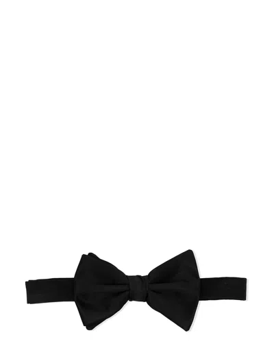 Emporio Armani Clip-fastening Bow Tie In Black