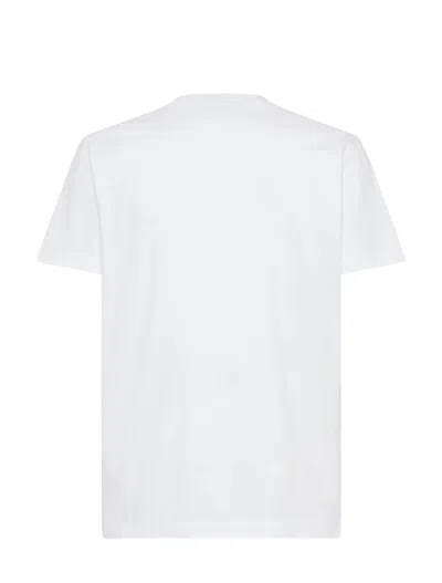 Dsquared2 White Crewneck T-shirt With Logo Lettering On The Front In White