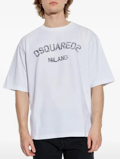 Dsquared2 Dsquared Men Printed T-shirt In White