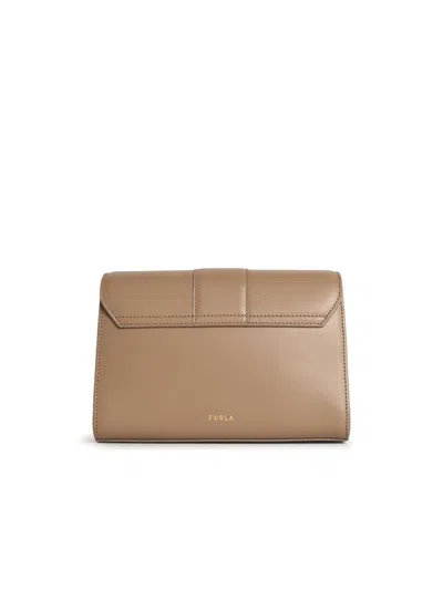 Furla 'urban S' Beige Lear Crossbody Bag In Sand