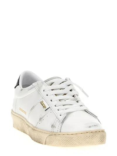 Golden Goose Blue Matchstar Sneakers In White