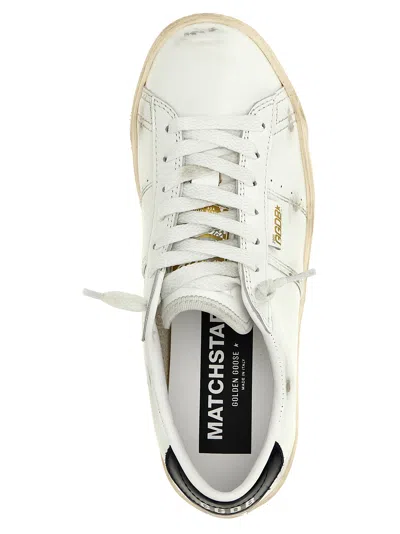 Golden Goose Blue Matchstar Sneakers In White