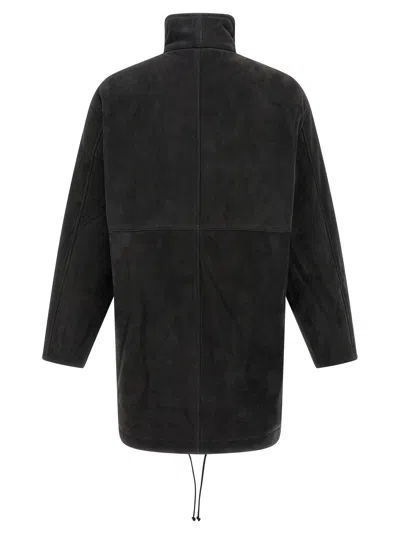 Giorgio Brato High-neck Leather Jacket In Black