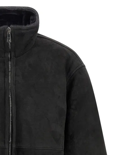 Giorgio Brato High-neck Leather Jacket In Black