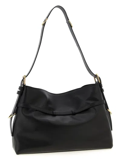 Givenchy Women Voyou Medium Leather Shoulder Bag In Black