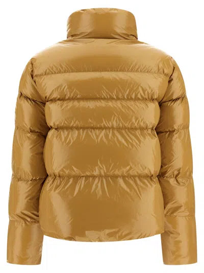 Pinko Mirco High-neck Puffer Jacket In Brown