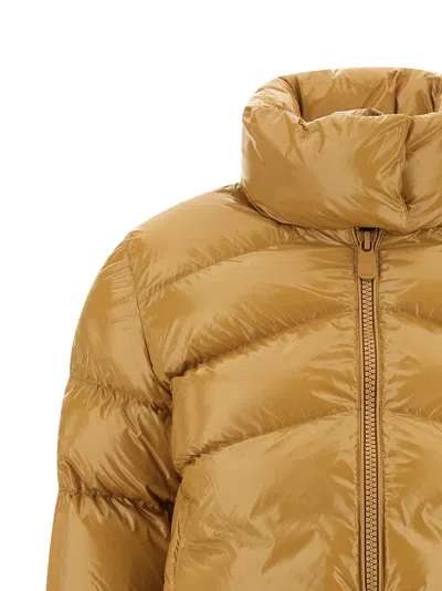 Pinko Mirco High-neck Puffer Jacket In Brown
