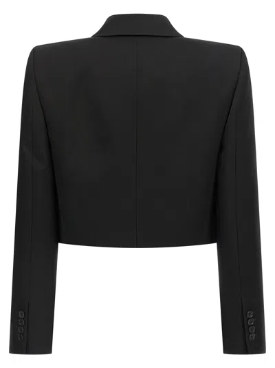 Givenchy Peak-lapel Padded-shoulder Blazer In Black
