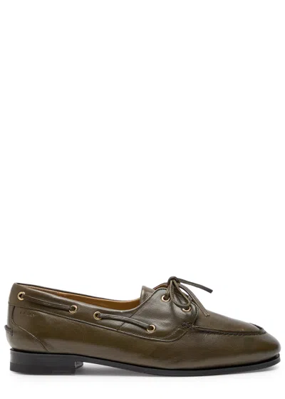 Bally Pathy Glossed Leather Loafers In Brown