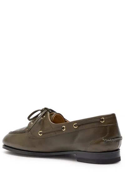 Bally Pathy Glossed Leather Loafers In Brown