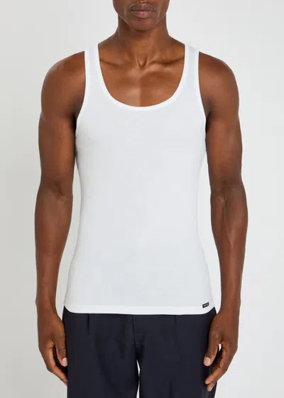 Tom Ford Sleeveless Crewneck T-shirt In White