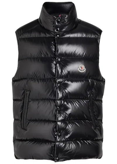 Moncler Tibb Nylon Laque Down Vest In Black