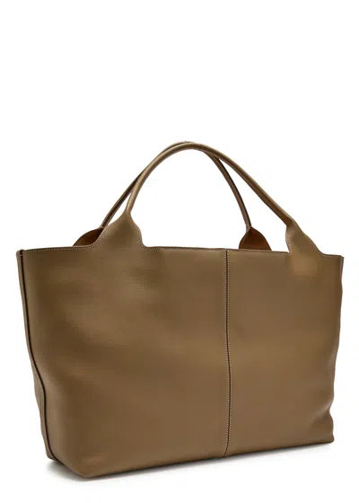 Tod's Tods Large Leather Tote Bag In Brown