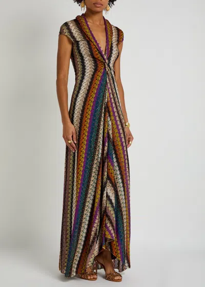 Missoni Langes Kleid Mit Knoten Und Ausschnitt In Multi