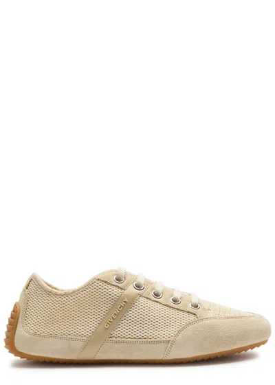 Givenchy Leather And Suede-trimmed Mesh Sneakers In Neutral