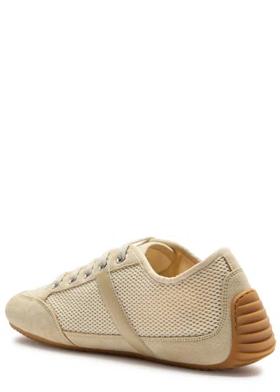 Givenchy Leather And Suede-trimmed Mesh Sneakers In Neutral