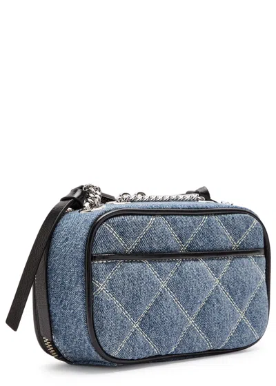Marc Jacobs Small Crossbody Bag The Snapshot In Quilted Denim In Blue