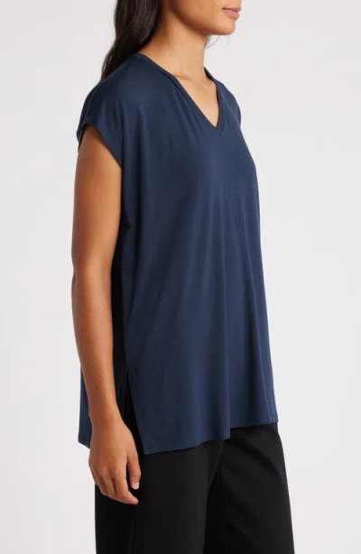 Eileen Fisher V-neck Tencel® Lyocell T-shirt<br>